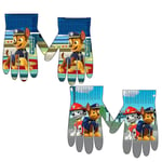 2-Pairs Paw Patrol Chase & Marshall Gloves Lasten Lapaset One Size