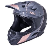 Kali Protectives Zoka Stripe Youth Full face Mountain Bike Helmet for MTB, BMX, Downhill and Cycling - Mat Black/Bronze YL