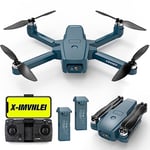 X15 Drone avec Caméra Réglable 4K HD,Moteur Brushless pour débutants Drone professionnel Télécommandé,Drone Quadricoptère RC 5GHz WIFI Transmission FPV,les enfants ou les débutants avec 2 Batteries