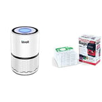 Levoit Air Purifier with True HEPA & Active Carbon Filters, Compact Purifiers Filtration with Night Light, PM Eliminator Cleaner for Allergies, Home, Pets Dander & Henry HepaFlo Vacuum Bags