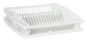 Plast Team Dish Drainer with Tray, White, One Size