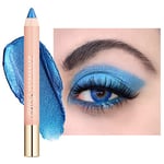 Oulac Fard a Paupiere et Eyeliner Bleu | 12 Heures de Longue Durée | Haut Pigment Super étanche | Effet Nacré du Maquillage des Yeux | Vegan | 3.8g (08) Aqua