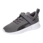 PUMA Boy's Unisex Kids Flyer Runner V INF Sneaker, Dark Coal Black-Lime Smash, 5 UK Child