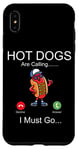 iPhone XS Max Hot Dog Adult Phone Display Hot Dogs Are Calling I Must Go… Case