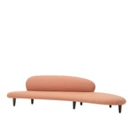 Vitra - Freeform Sofa, Pale Rose Cognac, Valnötsbetsad lönn - Sofaer - Isamu Noguchi - Rosa