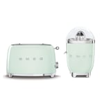 PACK SMEG Grille Pain Toaster 2 Fentes + Presse-agrumes 70W Mise en Marche Autom