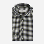 Flanel Slimline - Green-White-Navy Check