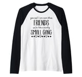 You & I are More Than Friends We're Like a Really Small Gang Raglan Baseball Tee