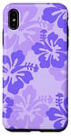 iPhone XS Max Cute Purple Hibiscus Tropical Floral Hawaiian Flowers Island Case