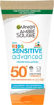 Garnier Ambre Solaire Kids Sensitive Hypoallergenic Sun Protect Lotion SPF 50+ &