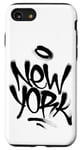 Coque pour iPhone SE (2020) / 7 / 8 New York City with Graffiti Spray Style Illustration Graphic