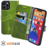 Case for IPHONE 16 Pro Max 6.9 " Case Book Case Leather Cover Kiwi-Green