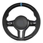 SBCX pour BMW F87 M2 F80 M3 F82 M4 F5 F12 F13 M6 F85 X5 M F86 X6 M F33 F30 M ， Couvre-Volant en Cuir Couvre-Volant en Daim Noir