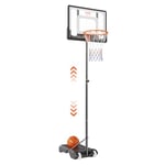 VEVOR Basketball Hoop, 5-7 ft Adjustable Height Portable Backboard System, 28 inch Basketball Hoop & Goal, Kids & Adults Basketball Set with Wheels, Stand, and Fillable Base, for Outdoor/Indoor