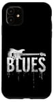 Coque pour iPhone 11 Musique Blues pour guitare électrique vieilli