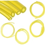 Tuyau durite Essence 4PCS Jaune Transparent Tuyau de Carburant Essence Haute Qualité Renforcée Tuyau Carburant pour Souffleur Coupe-Bordure