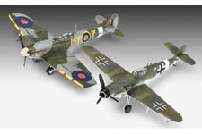 Plywoodmodell 1:72 63710 Messerschmitt Bf109g-10 + Spitfire Mk.V Revell