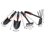 jinfudi Outils De Jardinage Maison Plantation Fleur Pelle Jardin Plantation Mis Pelle À Légumes, Noir Quatre Pièces