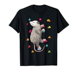 Funny Climbing Bouldering Indoor Rock Wall Climber Opossum T-Shirt