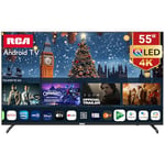 RCA QLED Smart TV 55 Pouces (139 cm) UHD 4K Android Télévision avec WiFi, App Store, Bluetooth, HDR, USB. HDMI