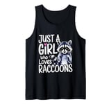 Mens Raccoons Lover Just A Girl Who Loves Racoons Cute Animals Tank Top