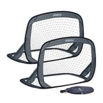 Relaxdays But de Foot Pop up en Lot de 2, Cage Pliable pour Le Jardin, avec Sac de Transport, HxLxP : 78x121x80 cm, Gris