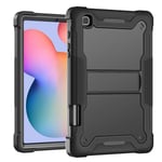 (S6 Lite 10.4 2020Black - Black) Samsung Galaxy Tab S6 Lite 10.4 tuumalle 2020 2022 SM-P615 SM-P619 Case Kid Safe Silicon PC Hybrid Iskunkestävä jalusta Tabletin suojukset Tietokoneen kannet ja kuoret