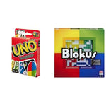 Mattel Games Blokus, Jeu de Société Familiale, Jeu de Stratégie pour Toute La Famille,Jeu De Plateau & UNO Classique, Jeu De Cartes Familial pour Enfants Et Adultes, Jeu De Société