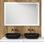 Baikal Miroir pour Maison, différentes Formes et Dimensions Disponibles. Miroir avec éclairage LED. Styles Qui s'adaptent à la Salle de Bain ou à n'importe Quelle pièce de la Maison.