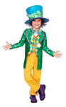 Child Disney MAD HATTER Boys Alice Wonderland Costume World Book Day Tea Party