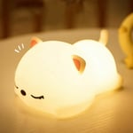 Lucky-88 - Veilleuse Portable Enfant, 7 couleurs led Lampe de Chat en Silicone,Bébé Chambre Lampe, usb rechargeable Jolie Lampe à Changement de