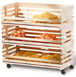 Grande Caisse Etagére cagette pour rangement en Bois empilables pour fruits et légumes,, 79 x 30 x 80 cm Pegane