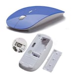 Souris Ultra Plate pour PC VIBOX Sans Fil USB Universelle Capteur Optique 3 Boutons Couleurs (BLEU)