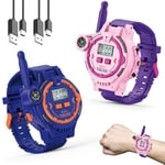 Rechargeable Walkie Talkies Watches for Kids, Two Way Radio Walky Talky Watch with Flashlight kids toys and gifts for 5 6 7 8 Year Olds Boys and Girls