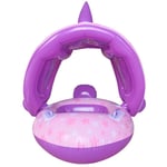 Ahlsen - Bébé flotteur Tube anneau pvc gonflable enfant en bas ge enfants natation cercle anneaux avec parasol