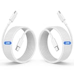 iPhone 15 16 Charger Cable [2Pack 2M], Long USB C to USB C Charging Cable 2M, Type C to C Cable Lead 60W for Apple iPhone 15 Plus/15 Pro/15 Pro Max/16/16 Pro Max/iPad Pro12.9/11 inch 5/4/3th/Air/6 Gen