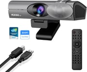 Iris, Webcam Ia 4K Avec Capteur _1/1,8"", Mémoire Flash Intégrée, Hdr, Pip, Contrôle De Type Dslr, Cadrage/Suivi Automatique Avec Fov Flexible, Micros Antibruit, Pour Zoom/Teams/Obs