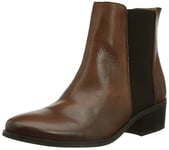 Pieces Becca New Leather Chelsea Boot, Boots Femme - Marron (Cognac), 40 EU