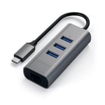 Satechi Type-C 2-in-1 USB Hub Ethernet Space Gray