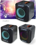 Enceinte Bluetooth SONO portable sans fil St?r?o KARAOKE TYPE JBL Effets LED TWS 150W USB