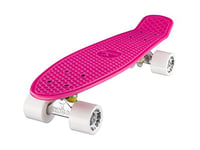 Ridge Skateboards 22" Original Mini Cruiser Skate 55cm Skateboard Planche a Roulettes Complète en 90 couleurs Rose/Blanc