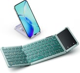 Clavier Bluetooth Pliable Avec Pav? Tactile - Mini Clavier Sans Fil Rechargeable Avec Trackpad Pour Windows Ios Android Mac Smartphone Ipad Tablette Ordinateur Portable Pc - Qwertz, 3 Canaux