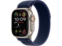 Apple Watch Ultra 2 - 49 Mm - Naturlig Titan - Smartklokke Med Trail Loop - Nylonvev - Blå - Båndbredde: S/M - 64 Gb - Lte, Wi-Fi 4, Uwb, Bluetooth - 4G - 61.4 G