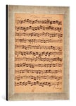 Kunst für Alle 'Encadré Image de Johann Sebastian Bach The Brandenburger Concertos, No. 5 Ré Majeur, 1721 Impression d'art dans Le Cadre de Haute qualité Photos Fait Main, 30 x 40 cm, Argent Raya