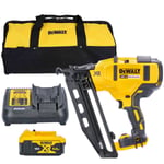 DeWalt DCN660 18V XR Brushless 60mm Second Fix Finishing Nailer With 1 x 5.0A...