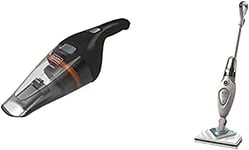 BLACK+DECKER Lot de Aspirateur à Main sans Fil DUSTBUSTER - NVC115BJL-QW Balai Vapeur avec Patins Microfibre pour Sol - FSM1616-QS