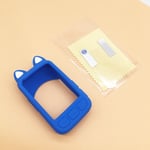 Wabathroom-Étui Et Film De Protection D'écran Pour Wahoo Elemnt Bolt 2,2,2 D'ordinateur Gps,Manchon De Chat En Silicone De Qualité,O Elemnt Bolt V2 - Type Blue 1pc Film