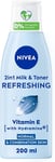 NIVEA 2-In-1 Refreshing Milk & Toner (200Ml), Face Cleanser with Vitamin E and H