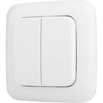 Smartwares - interrupteur mural sans fil - plug & connect - double interrupteur - blanc - SH4-90159