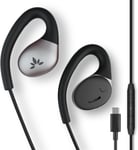 Resolve-C-Écouteurs Ouverts Supra Auriculaires(pour Oreilles de Petite à Moyenne Taille),Filaires USB C,Micro et Télécommande Intégrés,Compatible with Smartphones à Prise Type C